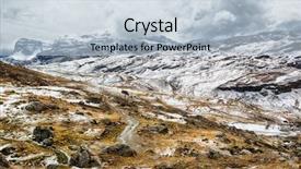  Presentation with trekking - Presentation design consisting of beautiful wild landscape ideal background and a lemonade colored foreground