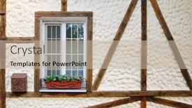  Presentation with house window - Cool new PPT layouts with beautiful-window-of-house-exterior backdrop and a soft green colored foreground