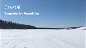  Presentation with canada - Beautiful theme featuring beautiful winter day in labrador canada backdrop and a teal colored foreground