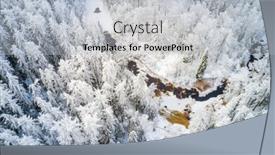  Presentation with winter river - Cool new PPT theme with beautiful-winter-forest-and-river backdrop and a light gray colored foreground