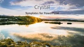  Presentation with iceland - Presentation theme with beautiful-winter-icelandic-landscape background and a light blue colored foreground