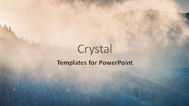  Presentation with fall mountains - Presentation theme featuring beautiful-winter-landscape-high-mountains background and a lemonade colored foreground