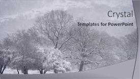  Presentation with winter weather - Slide set featuring beautiful-winter-landscape-on-harsh background and a light gray colored foreground