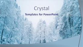  Presentation with forest morning - Audience pleasing presentation theme consisting of beautiful-winter-landscape-with-forest backdrop and a sky blue colored foreground