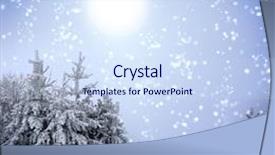  Presentation with snow - Presentation theme featuring beautiful-winter-landscape-with-snow background and a sky blue colored foreground
