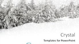  Presentation with snow - Presentation theme enhanced with beautiful-winter-landscape-with-snow background and a white colored foreground