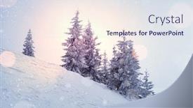 Presentation with mountain snow - Theme enhanced with beautiful-winter-mountain-landscape background and a sky blue colored foreground