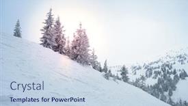  Presentation with snow mountain - Amazing PPT layouts having beautiful-winter-mountain-landscape backdrop and a lemonade colored foreground