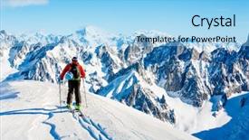  Presentation with amazing - PPT layouts featuring beautiful winter powder snow background and a light blue colored foreground