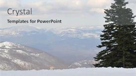  Presentation with winter ice - Slides consisting of beautiful winter season landscape with ice snow and hard winds background and a sky blue colored foreground