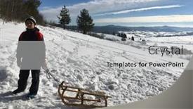 Presentation with snow day - PPT layouts with beautiful winter snow day in nature background and a light gray colored foreground
