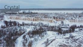  Presentation with winter - PPT theme with beautiful-winter-snowy-landscape background and a light blue colored foreground