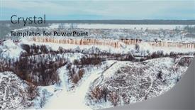  Presentation with winter - Theme featuring beautiful-winter-snowy-landscape and a light blue colored foreground