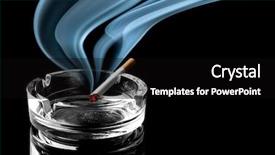  Presentation with cigarette - Colorful PPT layouts enhanced with closeup of cigarette on ashtray backdrop and a black colored foreground