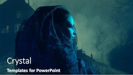  Presentation with witchcraft - Theme featuring beautiful-witch-making-the-witchcraft background and a navy blue colored foreground