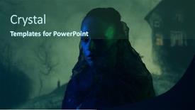  Presentation with witchcraft - PPT layouts with beautiful-witch-making-the-witchcraft background and a ocean colored foreground