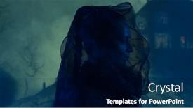  Presentation with witchcraft - PPT theme consisting of beautiful-witch-making-the-witchcraft background and a black colored foreground