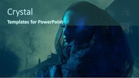  Presentation with witchcraft - Slide set consisting of beautiful-witch-making-the-witchcraft background and a ocean colored foreground