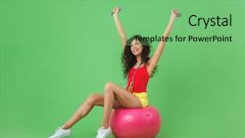  Presentation with beautiful green - PPT theme enhanced with beautiful woman 20s wearing summer background and a seafoam green colored foreground