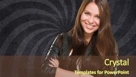  Presentation with galaxy spiral - PPT theme consisting of beautiful woman against a spiral background and a  colored foreground