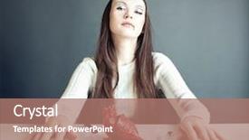  Presentation with human heart - Beautiful slides featuring beautiful woman and human heart backdrop and a coral colored foreground