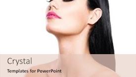  Presentation with beautiful skin - PPT theme with beautiful-woman-cares background and a lemonade colored foreground