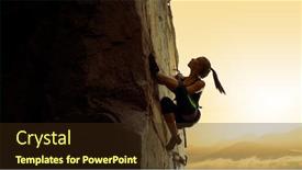  Presentation with rock climbing - Amazing presentation having beautiful woman climbing backdrop and a wine colored foreground