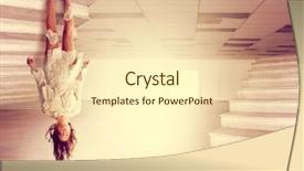  Presentation with gravity - Amazing presentation having beautiful woman defying gravity backdrop and a cream colored foreground