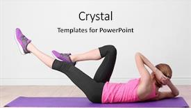  Presentation with black women beautiful woman - Cool new slides with beautiful woman doing bicycle crunch backdrop and a  colored foreground