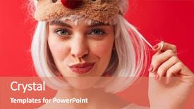  Presentation with christmas play - Slide set featuring beautiful woman dressed in carnival background and a  colored foreground