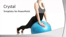  Presentation with beautiful young woman getting face - Audience pleasing PPT layouts consisting of beautiful woman during fitness time backdrop and a white colored foreground