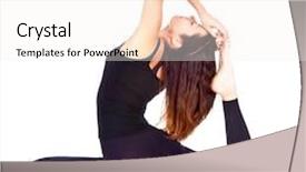  Presentation with king - Amazing theme having beautiful-woman-exercising-eka-pada backdrop and a sky blue colored foreground