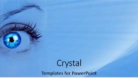  Presentation with business vision - Cool new presentation theme with beautiful woman eye vision concept backdrop and a  colored foreground