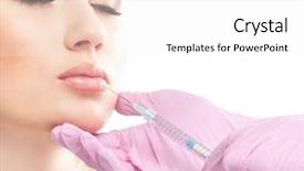  Presentation with injection - Amazing presentation theme having beautiful woman gets an injection backdrop and a white colored foreground