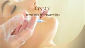  Presentation with aging - Beautiful PPT layouts featuring beautiful woman gets beauty facial injections face aging injection aesthetic cosmetology backdrop and a cream colored foreground
