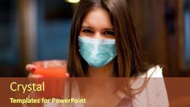  Presentation with pub - Presentation with beautiful-woman-having-a-drink background and a tawny brown colored foreground