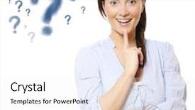  Presentation with idea - Beautiful presentation featuring beautiful woman having am idea backdrop and a white colored foreground