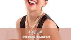  Presentation with wine - Cool new presentation theme with beautiful-woman-holding-a-glass backdrop and a coral colored foreground