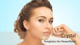  Presentation with diamond - PPT layouts having beautiful woman holding shiny diamond background and a  colored foreground