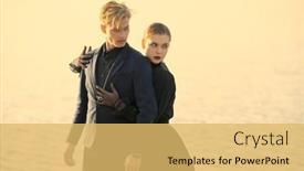  Presentation with novel - Presentation theme featuring beautiful-woman-hugs-an-attractive background and a yellow colored foreground