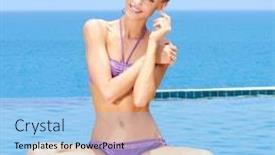  Presentation with rock - Presentation design consisting of moving background geometry - abstract 3d spiral shell background and a teal colored foreground.