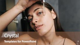  Presentation with beautiful skin - PPT theme enhanced with beautiful woman in bathroom take background and a  colored foreground