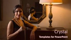  Presentation with black woman - PPT layouts with beautiful-woman-in-black-beaded background and a wine colored foreground