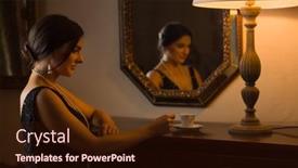  Presentation with 1920s - Presentation having beautiful-woman-in-black-beaded background and a wine colored foreground