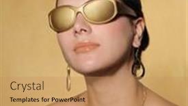  Presentation with golden woman - Cool new theme with beautiful-woman-in-golden-jewelry backdrop and a coral colored foreground