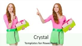  Presentation with beautiful green - PPT layouts consisting of beautiful woman in green skirt background and a mint green colored foreground