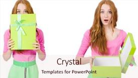  Presentation with beautiful skin and beach - Presentation design consisting of beautiful woman in green skirt background and a lemonade colored foreground