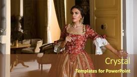  Presentation with renaissance - Slides consisting of beautiful-woman-in-late-renaissance background and a tawny brown colored foreground