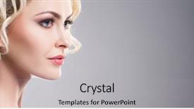  Presentation with golden woman - Beautiful PPT theme featuring beautiful woman in luxury jewelery backdrop and a light gray colored foreground