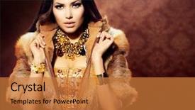  Presentation with black luxury fashion - Slide deck featuring beautiful woman in luxury red background and a gold colored foreground